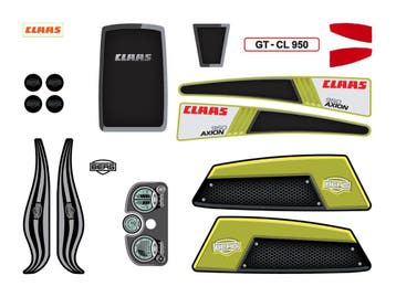 BERG Stickerset CLAAS voor XL-Frame Skelter (Berg skelters), Ophalen of Verzenden, Nieuw