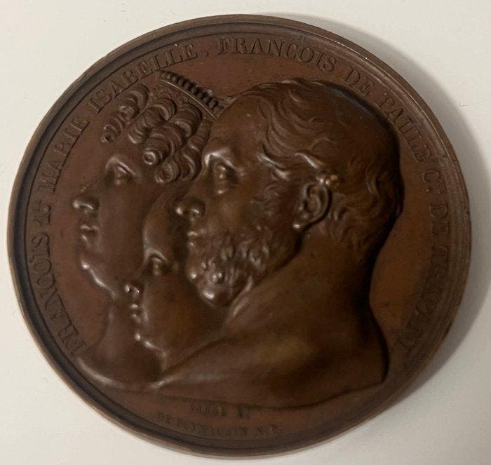 Italië. Francesco I di Borbone (1825-1830) Medaglia 1830, Postzegels en Munten, Munten | Europa | Niet-Euromunten