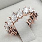 Ring - 14 karaat Roségoud - 5.86ct. tw. Diamant (Lab-grown), Nieuw