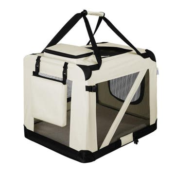 Vouwbare Hondentransportbox / Bench Lassie M - Beige - 42 x, Verzenden, Nieuw