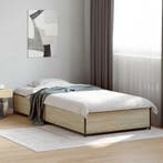 vidaXL Bedframe Sonoma Eiken 80 x 200 cm Bewerkt hout, Huis en Inrichting, Slaapkamer | Bedden, Verzenden, Nieuw, Bruin, Hout