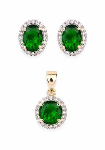 2-delige sieradenset 14k geel goud - 2.36ct. tw. Natuurlijke