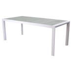 Dexter dining tuintafel 194,5x90xH74,5 cm wit, Tuin en Terras, Tuintafels, Ophalen of Verzenden, Nieuw
