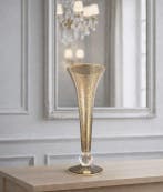 mantelli - Bloempot - Glas, Verguld - Vaas van 24-karaats