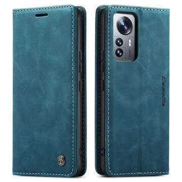 CaseMe book case leer - Xiaomi 12 Lite - blauw, Verzenden, Nieuw