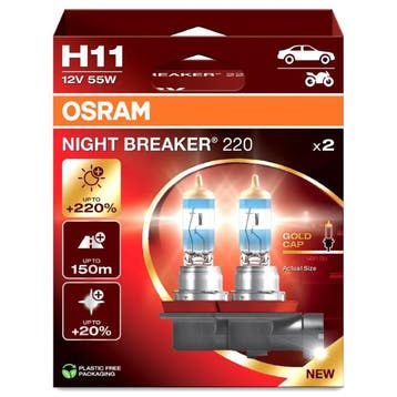 Osram H11 Night Breaker 220 +220% 64211NB220-2HB Autolampen, Verzenden, Nieuw