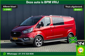 Ford Transit Custom 2.0 TDCI L2H1 | 170PK | Trail | DC 5-Per, Gebruikt, Euro 6, Leder, Ford