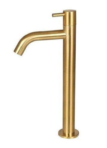 Fonteinkraan Hoog 28.5 x 11.5 cm mat goud / geborsteld, Ophalen of Verzenden, Nieuw, Bad