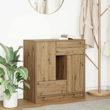 vidaXL Dressoir met lades en deuren 70,5x34x74,5 cm, Verzenden, Nieuw, Overige houtsoorten