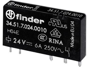 Finder 34.51.7.024.5010 - Printrelais - 6A schakelvermogen -, Verzenden, Nieuw