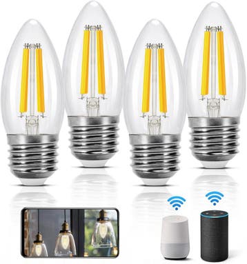 E27 LED lamp - Dimbaar - Filament lamp - 4,5W - 4 stuks - Ai, Huis en Inrichting, Verzenden, Zo goed als nieuw