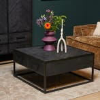 *WOONWINKEL* Starfurn New York Vierkante Salontafel Zwart Vi, Huis en Inrichting, Tafels | Salontafels, Verzenden, Nieuw