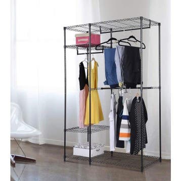 2dekans | Coast Draagbare stalen kast hanger opslag Rack, Ophalen of Verzenden