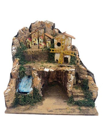 Kerststal - Hout - Napolitaanse ambachtelijke kerststal - 42, Antiek en Kunst