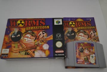 Worms Armageddon (N64 FAH CIB), Spelcomputers en Games, 1 speler, Verzenden, Zo goed als nieuw
