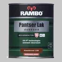 Rambo Pantserlak Dekkend Klassiekrood 1106 BF 10 Zijdeglans, Doe-het-zelf en Verbouw, Verf, Beits en Lak, Verzenden, Nieuw