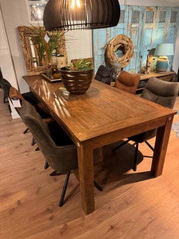 Eetkamertafel Teak hout, Nieuw