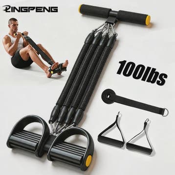 Pedal Resistance Band 50-100 LBS - Krachttraining & Buikspie, Verzenden, Nieuw