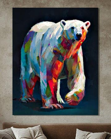 Michael Mey - The Vivid Polar Bear - XL, Antiek en Kunst