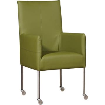 Leren eetkamerstoel Spark - Toledo Apple Green (groen) -, Overige kleuren, Nieuw, Ophalen of Verzenden, Industrieel, Modern