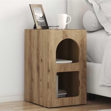 vidaXL Nachtkastje ELST Artisan Eiken 29,5 x 33,5 x 50 cm, Huis en Inrichting, Slaapkamer | Nachtkastjes, Minder dan 45 cm, Verzenden