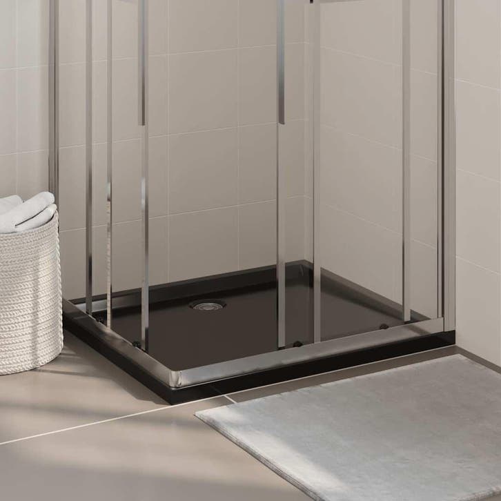 vidaXL Douchebak rechthoekig 80x90 cm ABS zwart, Doe-het-zelf en Verbouw, Sanitair, Nieuw, Verzenden