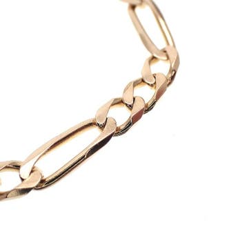 Gouden Figaro schakel armband (Schakelarmband), Ophalen of Verzenden, Gebruikt, Goud, Goud