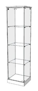 *TIP*  ITALIAANSE GLOSSY WIT VITRINEKAST OP WIELEN S-VSE-001, Ophalen of Verzenden