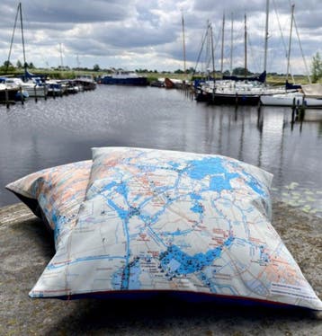 Kaartkussen Kaag, Ophalen of Verzenden, Nieuw