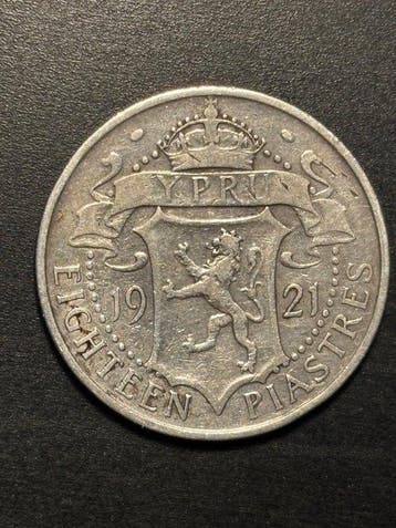 Cyprus. George V. 18 Piastres 1921 (Zonder minimumprijs)