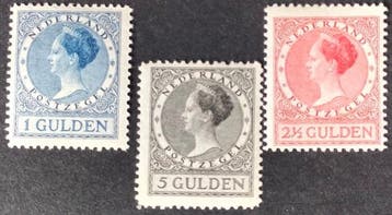 Nederland 1926/1927 - Wilhelmina Veth hogere waarden - Nvph, Gestempeld