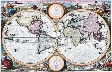 World - /; Nicolaes Visscher - Orbis Terrarum Tabula Recens, Nieuw