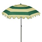 Edelman Jessy stokparasol streep groen - Ø197 x 238 cm, Verzenden, Nieuw
