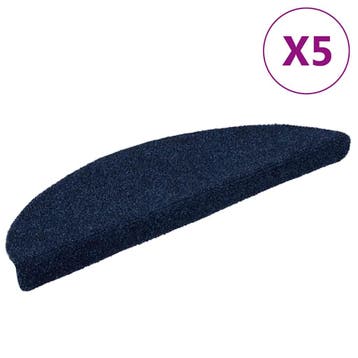 vidaXL Trapmatten zelfklevend 5 stuks 56x17x3 cm marineblauw, Verzenden, Nieuw