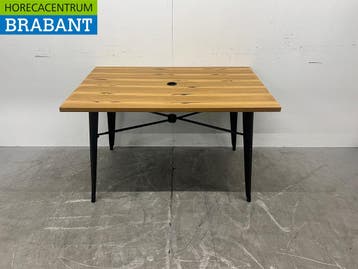 Bolero FT954 Terrastafel Tafel Licht Hout 120 x 76 x 76 cm, Ophalen of Verzenden, Nieuw in verpakking