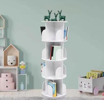 Roterende Boekenkast met 4 Lagen, Huis en Inrichting, Kasten | Boekenkasten, Verzenden, Nieuw