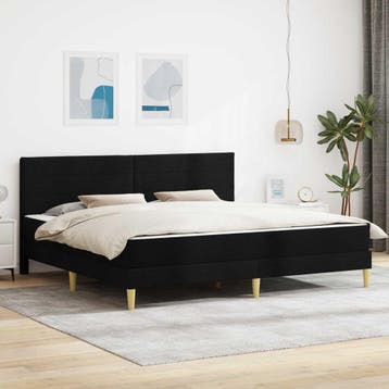 vidaXL Bedframe 180 x 200 cm Zwart, Verzenden, Nieuw, Tweepersoons, Zwart