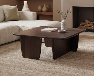 Salontafel Milla vierkant mangohout 90x90x32 cm - Bruin -, Ophalen of Verzenden, Nieuw