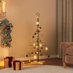 vidaXL Kerstdecoratie kerstboom met houten basis 120 cm, Diversen, Kerst, Verzenden, Nieuw
