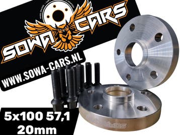 Spoorverbreders Spacers audi a3 vw golf 3 4 seat 5x100 20mm, Verzenden