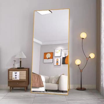 Volledige Lengte Spiegel 180×80 cm met Goudkleurig Frame 2-i, Huis en Inrichting, Kasten | Overige, Verzenden, Nieuw