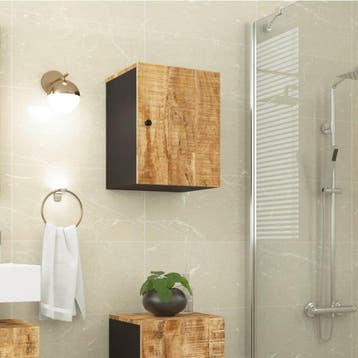 vidaXL Badkamerwandkast 38x33x48 cm massief mangohout, Huis en Inrichting, Verzenden, Nieuw, (Half)hoge kast, Minder dan 100 cm