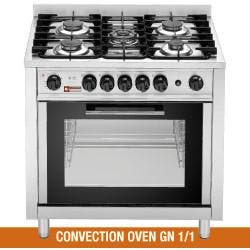 Gasfornuis met elektrische convectieoven | 5 branders, Verzenden, Nieuw in verpakking