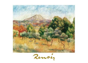 Kunstdruk Auguste Renoir - Il mont Sainte-Victoire 70x50cm, Verzenden, Nieuw