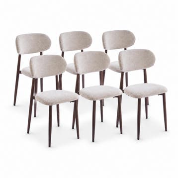 DS4U - Sumi eetkamerstoel - Set van 6 - Frame zwart -, Ophalen of Verzenden, Nieuw, Zwart