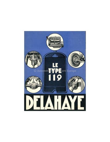19?? DELAHAYE TYPE 119 BROCHURE FRANS, Nieuw, Author