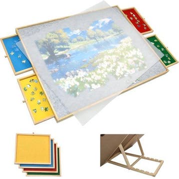 FlinQ Verstelbare Puzzelbord met Sorteersysteem -, Verzenden, Nieuw