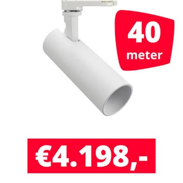 *TIP* LED Railverlichting Meteora Wit 40 spots + 40M rails, Ophalen of Verzenden