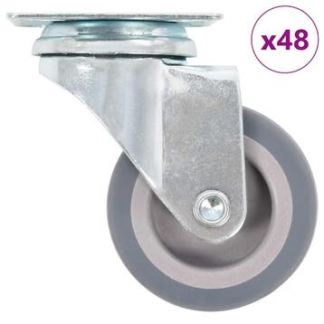 vidaXL 48 st Zwenkwielen 50 mm, Verzenden