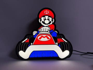 Mario Kart themed illuminated signs - POS (reclameobject, Nieuw
